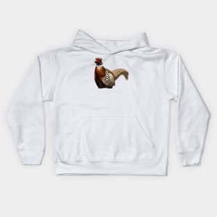 Cute Pheasant Drawing Kids Hoodie